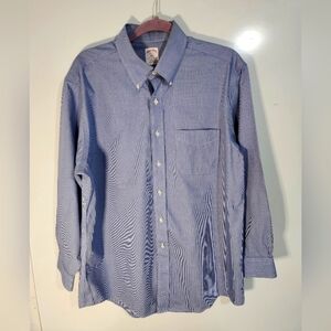 Men's Brooks Brothers Blue  Shirt, Size 16 2/3
